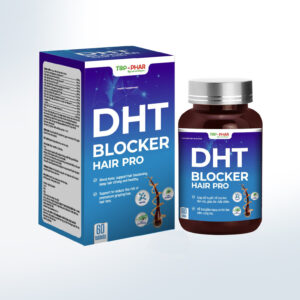 Viên uống DHT Blocker Hair Pro hỗ trợ ngăn ngừa giảm rụng tóc, tóc bạc 60 viên